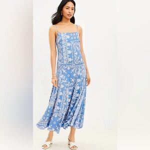 LOFT Bandana Print Slip Dress